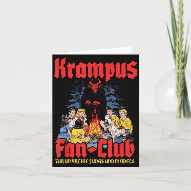 Krampus Fan-club Ugly Xmas German Christmas Demon  Karte (Vorderseite)