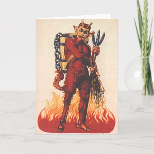Krampus Feiertagskarte (Vorderseite)