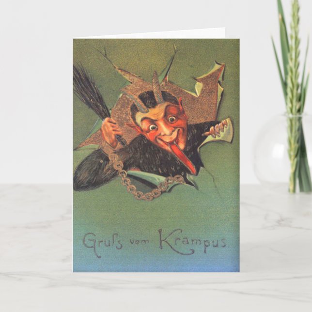 Krampus Feiertagskarte (Vorderseite)