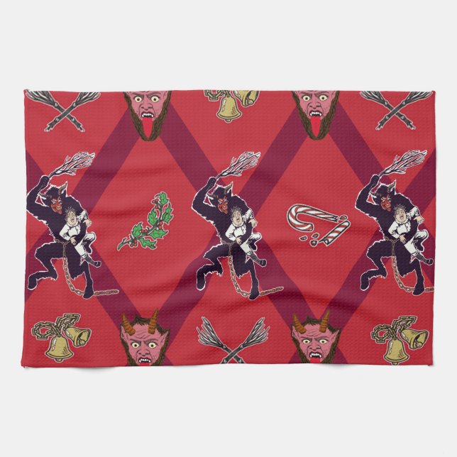 Krampus Festuvis Geschirrtuch (Horizontal)