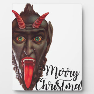 Krampus fröhliche Weihnachten Fotoplatte