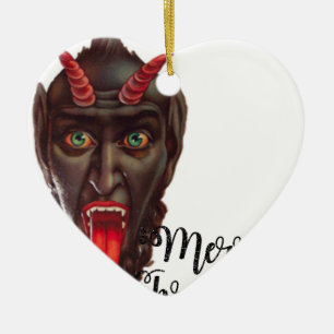 Krampus fröhliche Weihnachten Keramikornament