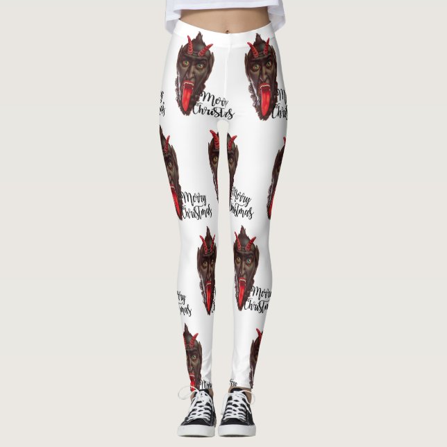 Krampus fröhliche Weihnachten Leggings (Vorderseite)