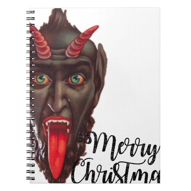 Krampus fröhliche Weihnachten Notizblock (Vorderseite)