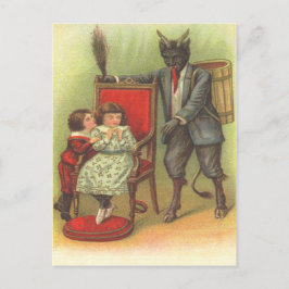 Krampus für schlechte Kinder Postkarte