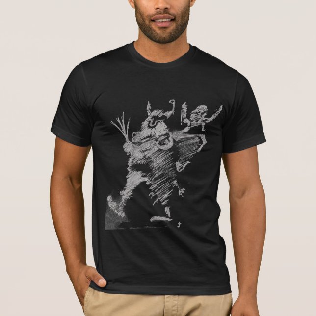 Krampus für Weihnachten T-Shirt (Vorderseite)