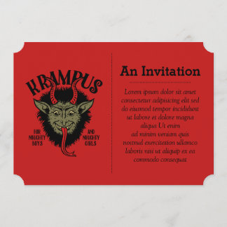 Krampus Gesicht Naughty Einladung