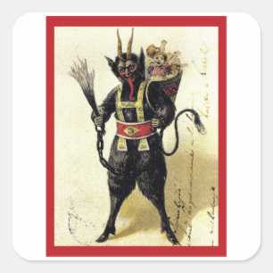 Krampus got Ihre Kinder - Salbe Krampus Quadratischer Aufkleber