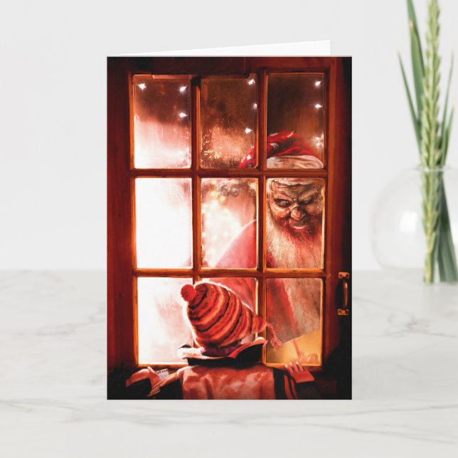 Krampus Gruß-Karte Feiertagskarte (Vorderseite)