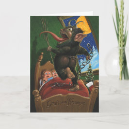 Krampus Grußkarte Feiertagskarte