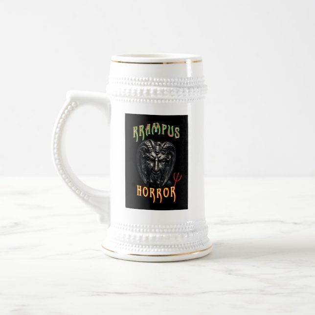 Krampus-Horror Bierglas (Links)