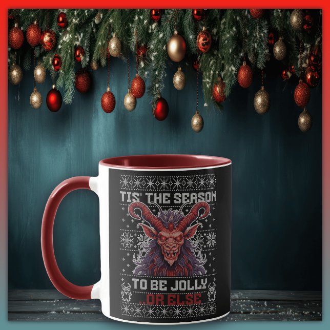 Krampus ist die Jahreszeit für Jolly oder andere Tasse (Von Creator hochgeladen)