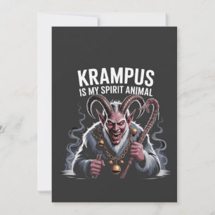Krampus ist mein Geist Weihnachtslustige Einladung