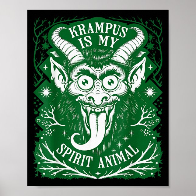 Krampus Ist Mein Srit-Tier Deutsche Folklore Für K Poster (Vorne)