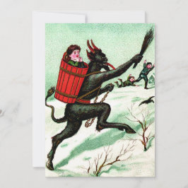 Krampus jagen schlechten Kindern Winterschnee