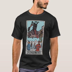 Krampus Judge Tarot Card Funny Christmas Gothi T-Shirt