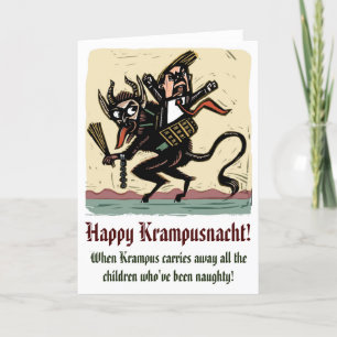 Krampus-Karte Feiertagskarte
