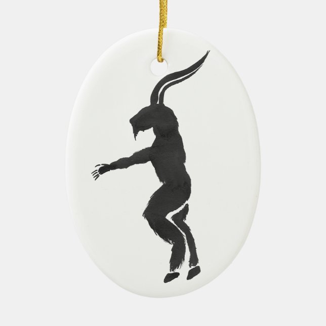 Krampus Keramik Ornament (Vorne)