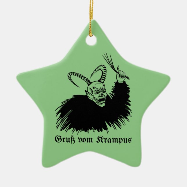 Krampus Keramik Ornament (Vorne)