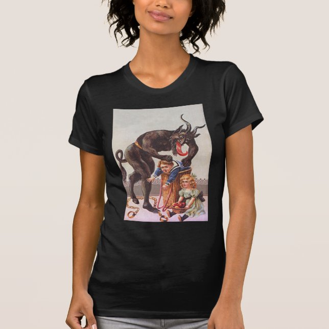 Krampus Kidnapping Children T-Shirt (Vorderseite)