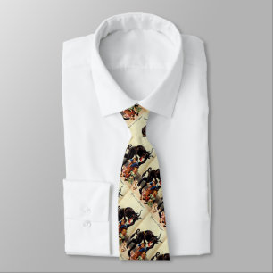 Krampus Kinder im Korb Weihnachtsfeiertag Necktie Krawatte