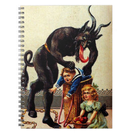 Krampus Kinder in Basketball Weihnachtsfeiertag We Notizblock