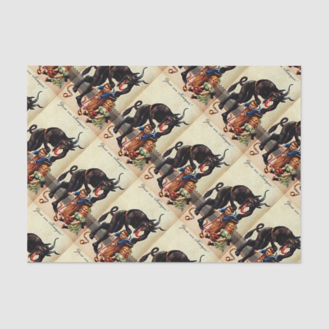 Krampus Kinder in Basketball Weihnachtsfeiertag We Seidenpapier (Vorderseite)