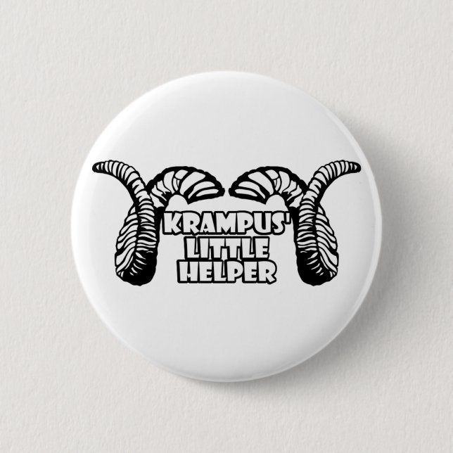 Krampus kleiner Helfer Button (Vorderseite)