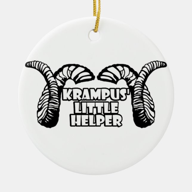 Krampus kleiner Helfer Keramikornament (Vorne)
