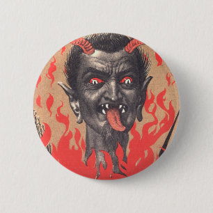 Krampus Knopf Button