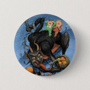 Krampus Knopf Button