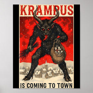 Krampus kommt in die Stadt Weihnachts-Horror-Feier Poster