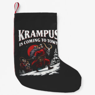 Krampus kommt nach Town Krampus Weihnachten Kleiner Weihnachtsstrumpf