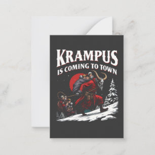 Krampus kommt nach Town Krampus Weihnachten Mitteilungskarte