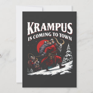 Krampus kommt nach Town Krampus Weihnachten Save The Date