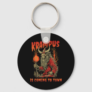 Krampus kommt zum Weihnachtsfeiertag in der Stadt  Schlüsselanhänger