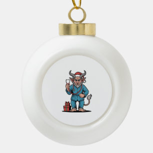 Krampus Krankenschwester Weihnachten Böse Weihnach Keramik Kugel-Ornament