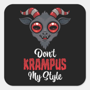 Krampus meinen Stil nicht Quadratischer Aufkleber