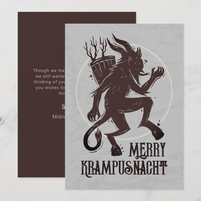 Krampus Merry krampusnacht Weihnachtskarte Feiertagskarte (Vorne/Hinten)