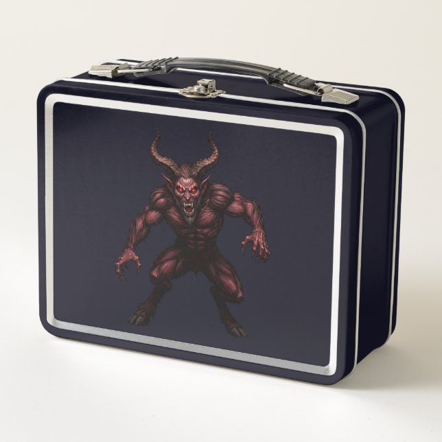 Krampus Metall Brotdose (Vorderseite)