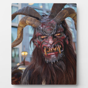 Krampus mit Roten Klanghasen Fotoplatte