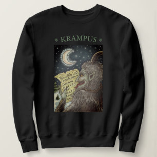 KRAMPUS NAUGHTLIST, CHRISTMAS SWEATSHIRT Womens
