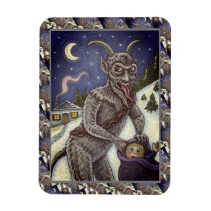 KRAMPUS & NAUGHTY KINDER, BEÄNGSTIGENDE CHRISTMAS  MAGNET