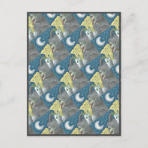 KRAMPUS NAUGHTY LIST, BEÄNGSTIGENDE CHRISTMAS STOR POSTKARTE