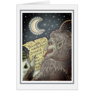 KRAMPUS NAUGHTY LIST CHRISTMAS GREETCARD B