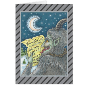 KRAMPUS NAUGHTY LIST CHRISTMAS GREETCARD B