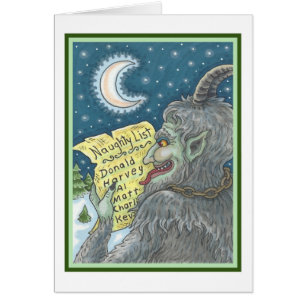 KRAMPUS NAUGHTY LIST CHRISTMAS GREETCARD B