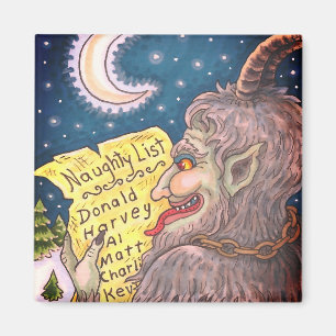 KRAMPUS NAUGHTY LIST CHRISTMAS MAGNET Anpassen