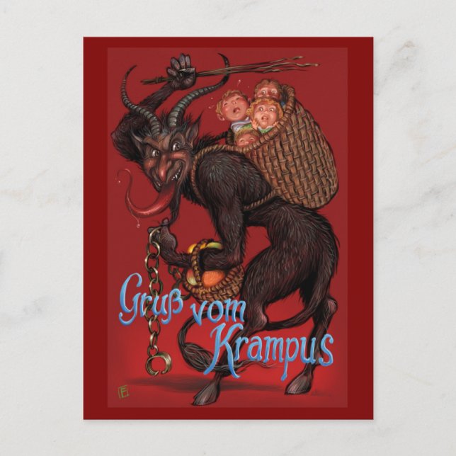 Krampus Postkarte (Vorderseite)