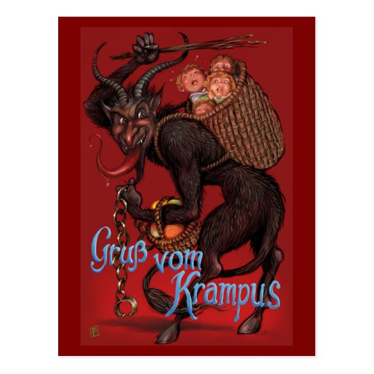 Krampus Postkarte Zazzle.at